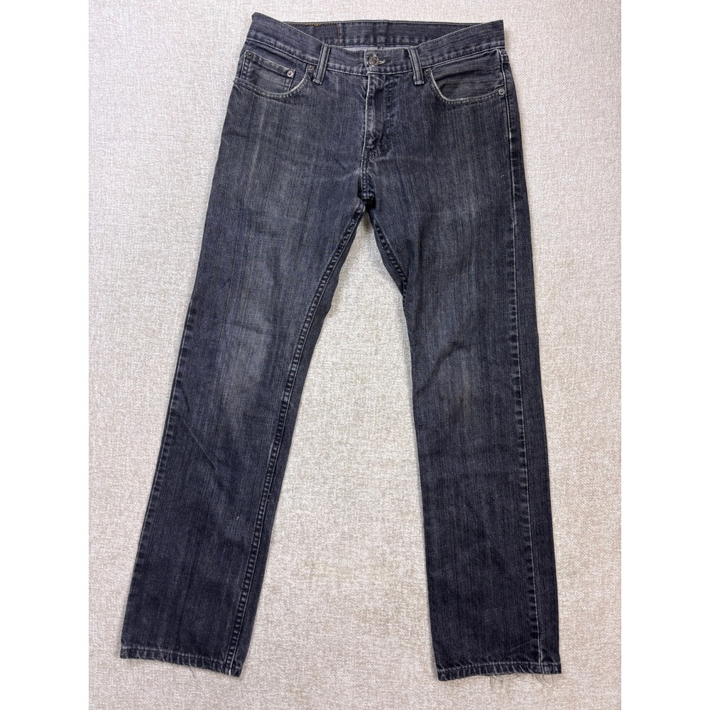 Levis 514 Straight Fit Jeans Mens 30x32 Faded Black Denim Pants 100% Cotton